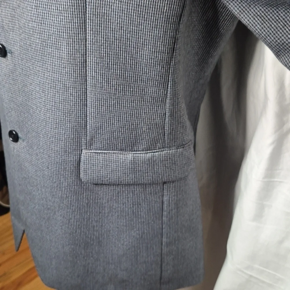 Izod MACY'S Men's Blue Houndstooth Blazer Sz 42L Excellent Condition